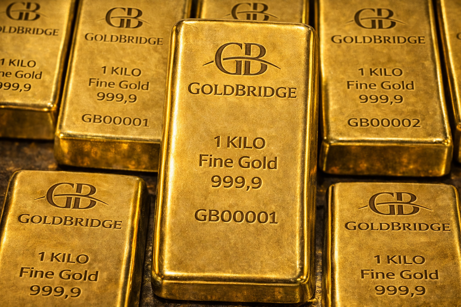 GoldBridge 1 Kilo Fine Gold 999.9 bars